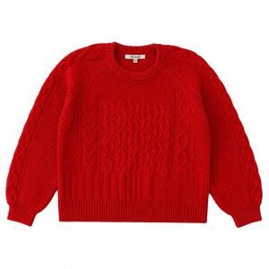 Madewell Red Chunky knit wool alpaca blend sweater. Women XXS